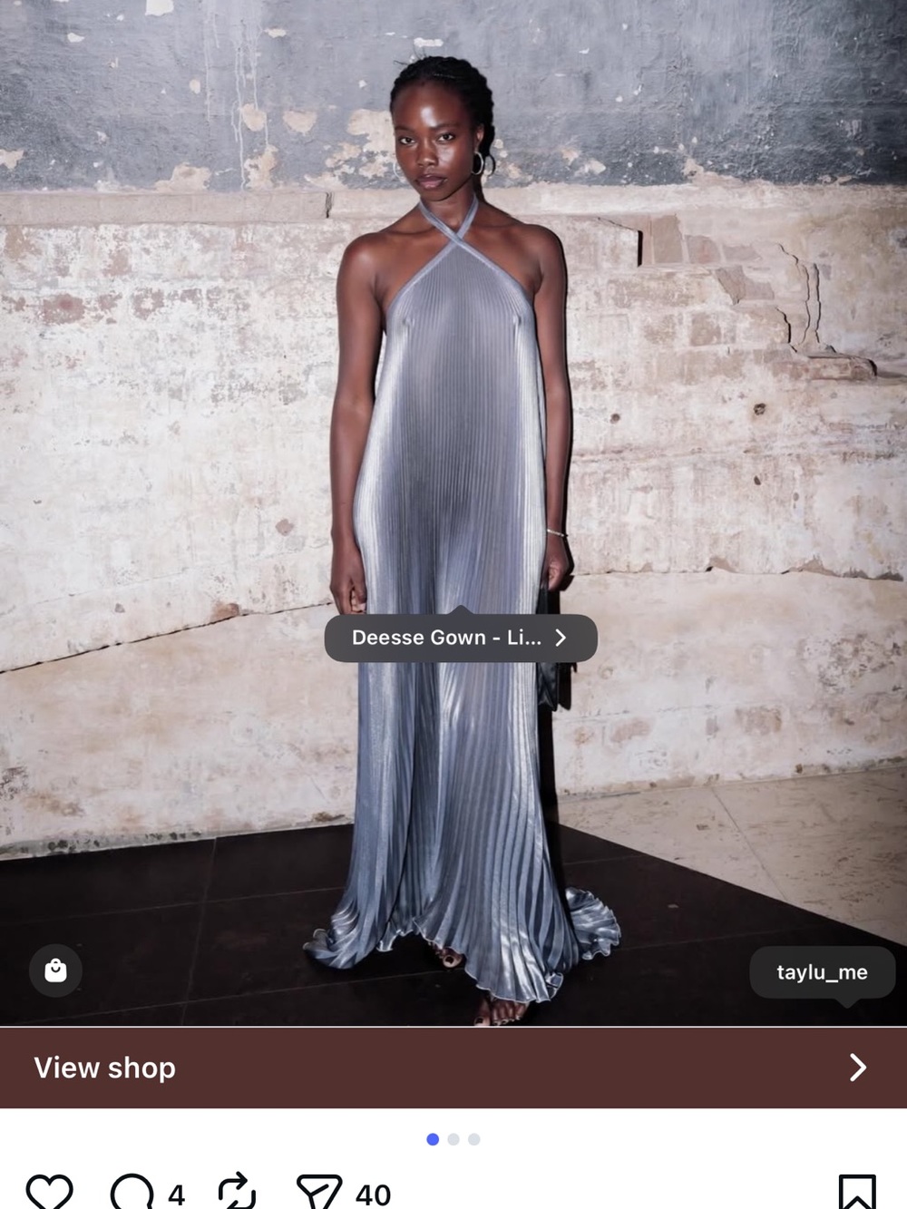 L’idee Deesse gown - liquid shimmer - Picture 2 of 4